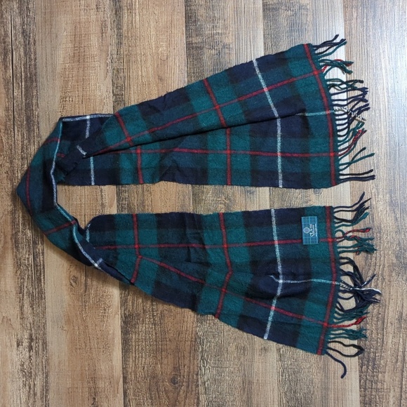 Clans Scotland Lambs Wool Tartan Plaid Unisex Scarf 56” x 12” - Picture 7 of 7
